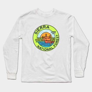 Sierra National Forest California Camping Canoe Long Sleeve T-Shirt